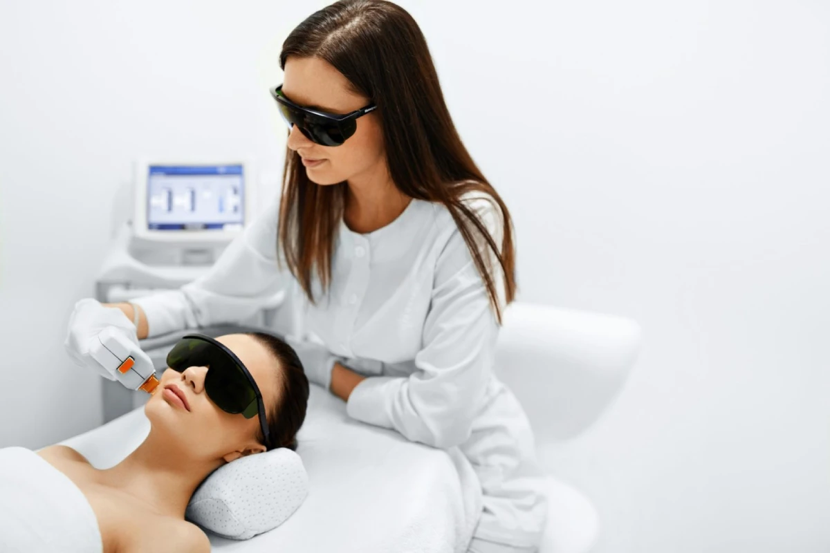 A Woman Getting CoolPeel Laser Treatment in Mesa, AZ | Emily Frost Aesthetics