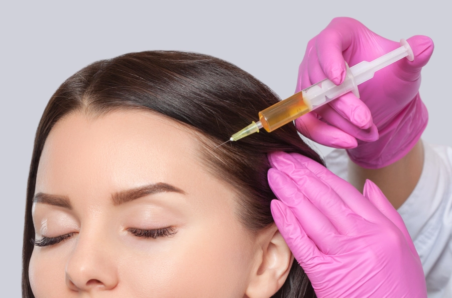 A Woman Getting PRP Treatment in Mesa, AZ | Emily Frost Aesthetics